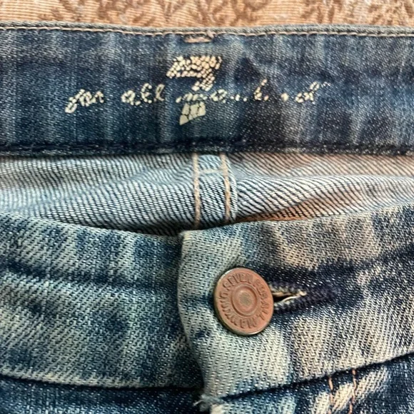 Women's 7 for all mankind Blue Flared Jeans - Picture 2 of 6